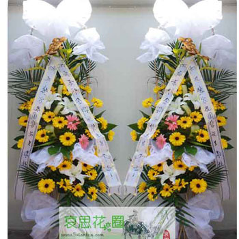 广州殡仪馆花圈价格 广州殡仪馆花圈多少钱 银河园殡仪馆花圈价格 第1张